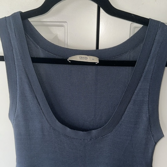 Prada knit bandage body con viscose maxi seamed dress - Picture 2 of 9